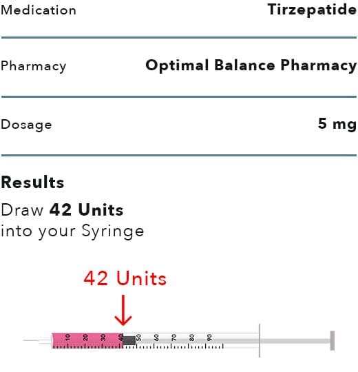 Optimal Balance Pharmacy Tirzepatide 5mg Injection Instructions